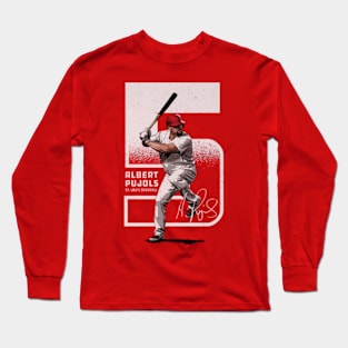 Albert Pujols St. Louis Outline Long Sleeve T-Shirt